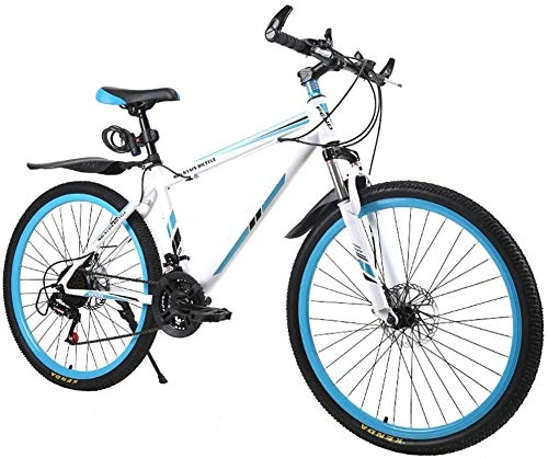 Mountain Bike : KKKLLL Mountain Bike Bicycle Double Disc Brake Speed Road Bike Male and Female Students Bicycle 21 Speed 26 Inch