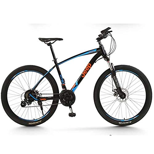 Mountain Bike : KKLTDI Mountain Bikes, Unisex 24 Speed Shock Dual Disc Brakes Adult Bicycle, Road Bicycles Fat Tire Aluminum Frame D 24inch(155-175cm)