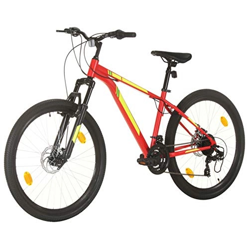 Mountain Bike : Ksodgun Mountain Bike 27.5 inch Wheels 21-speed Drive-Train, Frame Height 38 cm, Red