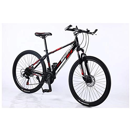 Mountain Bike : KXDLR Aluminum 26" Mountain Bike with Dual Disc-Brake 21-30 Speeds Drivetrain, 4 Colors for Men And Women, Black, 21 Speed