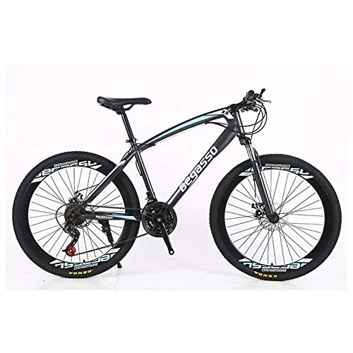 Mountain Bike : KXDLR Bicycle 26" Mountain Bike 21-30 Speeds High-Carbon Steel Frame Shock Absorption Mountain Bicycle, Gray, 30 Speed