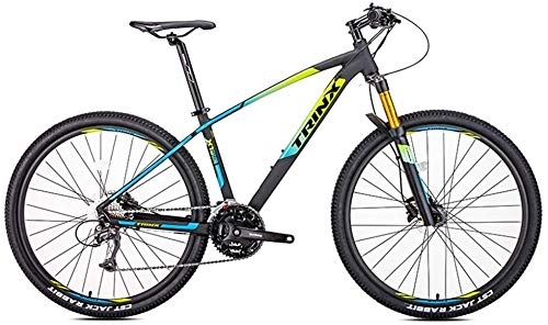 Mountain Bike : LAMTON Adult Mountain Bikes, 27-Speed 27.5 Inch Big Wheels Alpine Bicycle, Aluminum Frame, Hardtail Mountain Bike, Anti-Slip Bikes (Color : Green)