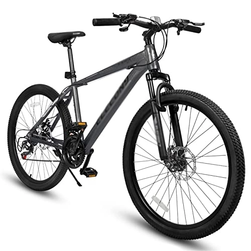 Mountain Bike : LANAZU Bicycle Disc Brake Aluminum Frame Mountain Bikes for Adults Puncture Protection Wheel Suspension Fork Bicycle Stock
