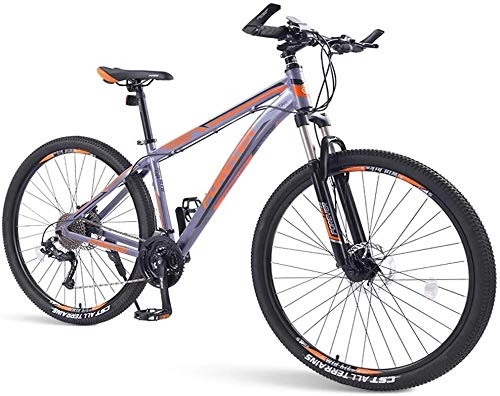 Mountain Bike : LAZNG Mens Mountain Bikes, 33-Speed Hardtail Mountain Bike, Dual Disc Brake Aluminum Frame, Men's Bike for a Path, Trail & Mountains (Color : Orange)