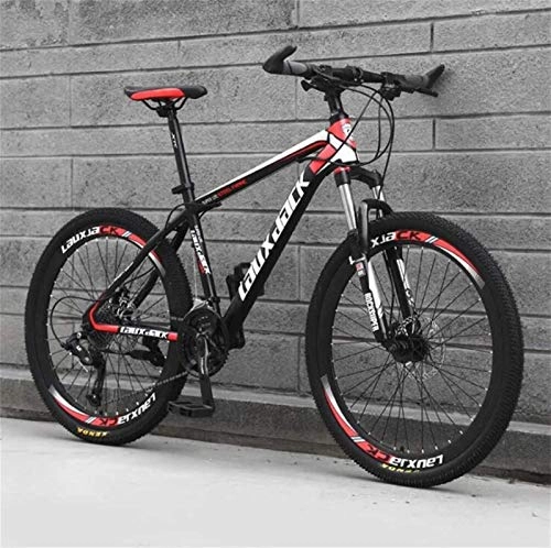 Mountain Bike : LBWT 26 Inch Off-Road Cycling, Student Mountain Bike, Dual Suspension, Outdoor Leisure Sports, Gifts (Color : Black Red, Size : 27 speed)