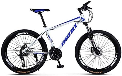 Mountain Bike : LBWT 26Inch Mountain Bike, High Carbon Steel, 21 / 24 / 27 / 30 Speeds, With Disc Brakes And Suspension Fork, Gifts (Color : A, Size : 21 Speed)