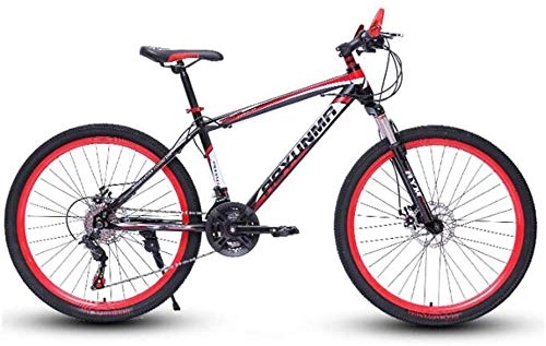 Mountain Bike : LBYLYH 26 Inches Adult Mountain Bike, Twin Disc Brake Bikes, Beach Snowmobile Bike Upgrade High-Carbon Steel Frame, C, 21