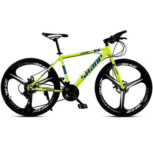 Mountain Bike : LC2019 Speed Mountain Bike Bicycle, 24 / 26 Inch Double Disc Brake, Adult Country Gearshift Bicycle, With Adjustable Seat Carbon Steel (Color : 21-stage shift, Size : 24inches)