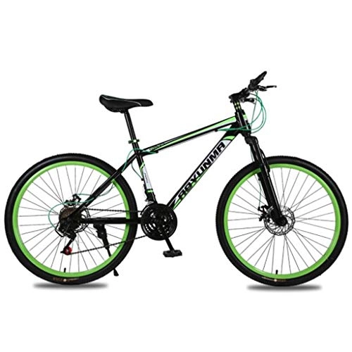 Mountain Bike : LDDLDG Mountain Bike 26'' Lightweight Aluminium Alloy Frame 21 / 24 / 27 Speed Disc Brake Front Suspension (Color : Green, Size : 27speed)