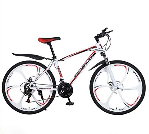 Mountain Bike : LHQ-HQ 26In 21Speed Mountain Bike for Adult, Lightweight Carbon Steel Full Frame, Wheel Front Suspension Mens Bicycle, Disc Brake Outdoor sports Mountain Bike (Color : D, Size : 24Speed)