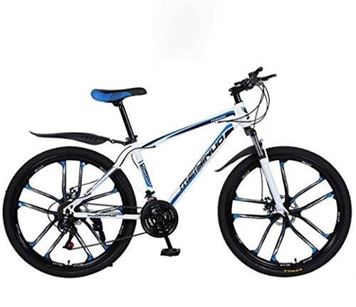 Mountain Bike : LHQ-HQ 26In 21Speed Mountain Bike for Adult, Lightweight Carbon Steel Full Frame, Wheel Front Suspension Mens Bicycle, Disc Brake Outdoor sports Mountain Bike (Color : E, Size : 27Speed)