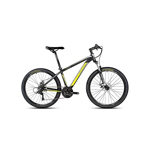 Mountain Bike : Liangsujian Bicycle, 26 Inch 21 Speed Mountain Bike Double Disc Brakes MTB Bike Student Bicycle (Color : Yellow)