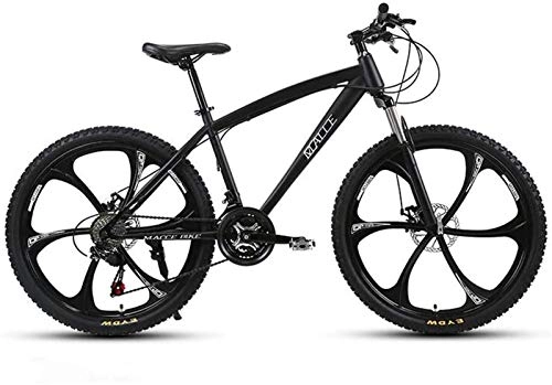 Mountain Bike : Lightweight Adult 24 Inch Mountain Bike, Beach Snowmobile Bicycle, Double Disc Brake Bicycles, Aluminum Alloy Wheels, Man Woman General Purpose Inventory clearance ( Color : Black , Size : 24 speed )