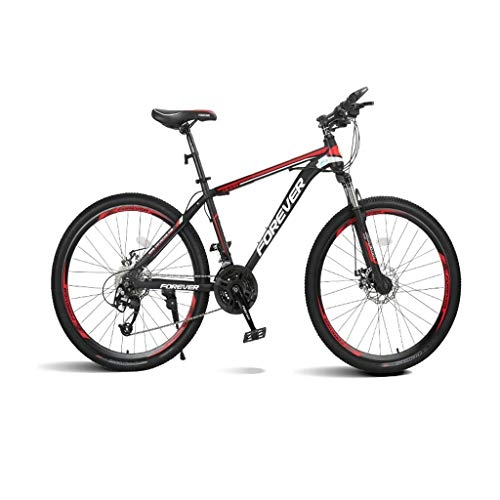 Mountain Bike : LIN Mountain Bike, 24 Speeds High Carbon Steel Outroad Bicycles 26 Inch Wheels Adult Student Outdoors Mountain Bikes (Color : Red)