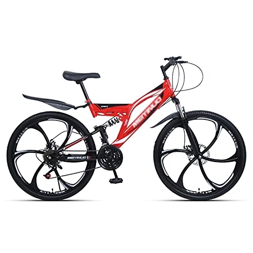 Mountain Bike : LiRuiPengBJ Children's bicycle 26 Inches Mountain Bike, Full Suspension 27 Speed ​​Gears Disc Brakes MTB Bicycle Dual Disc Brake, for Men and Women (Color : Style3, Size : 26inch24 speed)