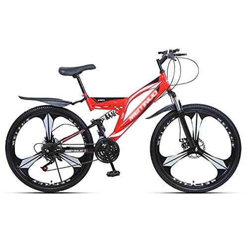 Mountain Bike : LiRuiPengBJ Children's bicycle Mountain Trail Bike 27 Speed ​​Full Suspension, High Carbon Steel Frame Bicycles Dual Disc Brake for Mens and Women (Color : Style3, Size : 26inch21 speed)