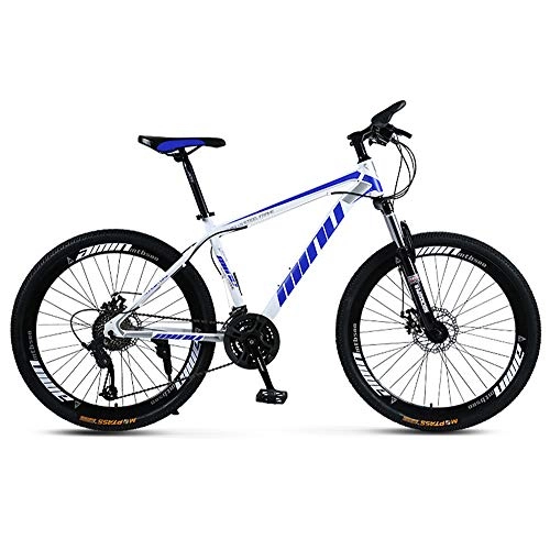 Mountain Bike : LISI Adult mountain bike 26 inch 30 speed one wheel off-road variable speed shock absorber men and women bicycle bicycle, Blue
