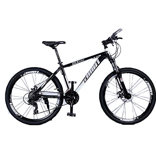 Mountain Bike : LISI Aluminum alloy 26 inch mountain bike 27 speed off-road adult speed mountain men and women bicycle, White