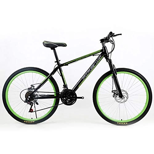 Mountain Bike : LISI Aluminum alloy 26 inch mountain bike disc brake v brake off-road adult speed mountain men and women bicycle, Green