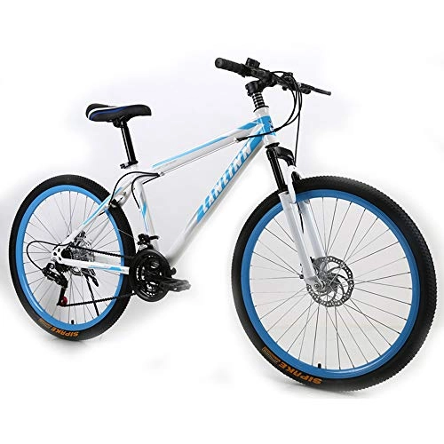 Mountain Bike : LISI Aluminum alloy 26 inch mountain bike disc brake v brake off-road adult speed mountain men and women bicycle, White