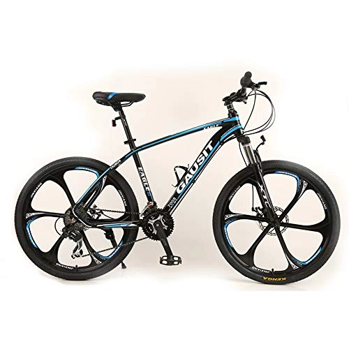 Mountain Bike : LISI Aluminum alloy bicycle 26 inch 30 speed variable speed off-road shocking six-knife wheel mountain bike, Blue