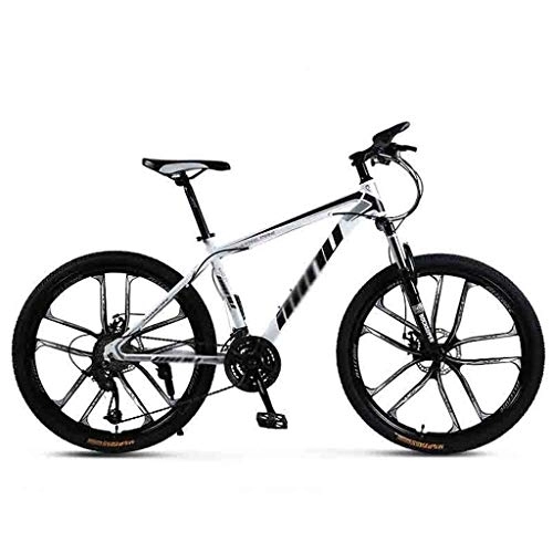 Mountain Bike : LIUCHUNYANSH Off-road Bike Bicycle Mountain Bike Adult MTB Light Road Bicycles For Men And Women 24 / 26 Inch Wheels Adjustable Speed Double Disc Brake (Color : White-26in, Size : 30 Speed)