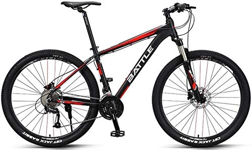 Mountain Bike : LIYONG Super Wind Speed Bike! 27.5 inch mountain bike adult men hardtail MTB aluminum frame bike with disc brakes with front and rear fender red 27 speed-30 Speed_Red-SX003