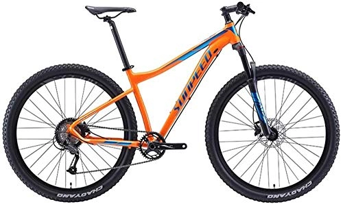 Mountain Bike : LIYONG Super Wind Speed Bike! 9-speed mountain bike adult Large tire Bicycles Aluminum frame Hardtail MTB Bicycle with disc brakes Orange-SX003