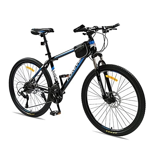 Mountain Bike : LLF 24 Inch Mountain Bike, Variable Speed MTB Bicycle with Suspension Fork, Dual-Disc Brake, Urban Commuter City Bicycle(Size:30 speed, Color:Blue)