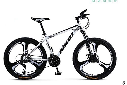 Mountain Bike : LLXLJ 26 inch mountain bike disc brakes shock Gift Men And Women type variable speed bicycle Full Shock Mountain Bike, 1, 30