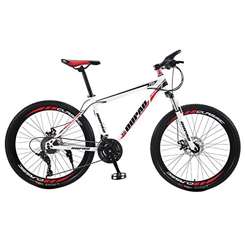 Mountain Bike : LNX Adult Variable speed Mountain Bike - Carbon steel frame - Adjustable seat Disc brakes - for Teens Child Men Girls - 24 / 26 inch