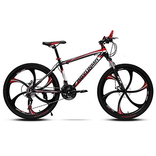 Mountain Bike : LNX Mountain Bike - 24inch double disc brake - Student Youth Variable speed Bicycle - Unisex MTB (21 / 24 / 37 / 30 speed)