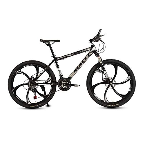 Mountain Bike : LRHD Metal Mountain Bikes, 24 / 26 Inch Men's Mountain Bikes, High-carbon Steel Hardtail Urban Track Bike, Students Shift Double Shock Absorber Adjustable Seat, 21 Speed, Black 3 Knives (Size : X-Large)