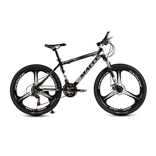 Mountain Bike : LRHD Mountain Bikes, 21 Speed 3-Knife 24 / 26 Inch Men and Women High-carbon Steel Fat Tire Hardtail Urban Track Bike, Students Shift Double Shock Absorber Adjustable Seat, Black and Grey