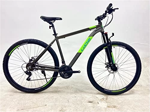 Mountain Bike : LUCHS Mountain Bike 29 Inch Hardtail Men or Boys MTB Mountain Bike Bicycle Aluminium Frame / Bike Disc Brakes / Lockout Suspension Fork / Shimano Gear / 21 Speed Derailleur Gear (Dark Grey)