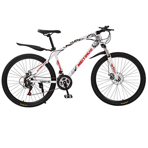 Mountain Bike : LUNAH Mountain Bike for Men and Women 26 Inch High Carbon Steel Mountain Bike Dual Suspension Frame, 21 Speed Gears