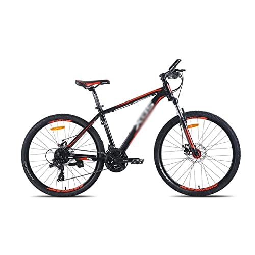 Mountain Bike : LZZB 24 Speed Mountain Bike 26 inch Mountain Bicycle for Adults Mens Womens Aluminum Alloy Frame with Mechanical Disc Brake / BlackRed