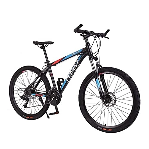 Mountain Bike : LZZB 26 inch Mountain Bike 21 Speed MTB Bicycle with Suspension Fork Dual-Disc Brake Urban Commuter City Bicycle