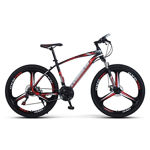 Mountain Bike : LZZB 26 inch Mountain Bike Carbon Steel MTB Bicycle with Disc-Brake Suspension Fork Cycling Urban Commuter City Bicycle Suitable for Men and Women Cycling Enthusiasts / Red / 24 Speed