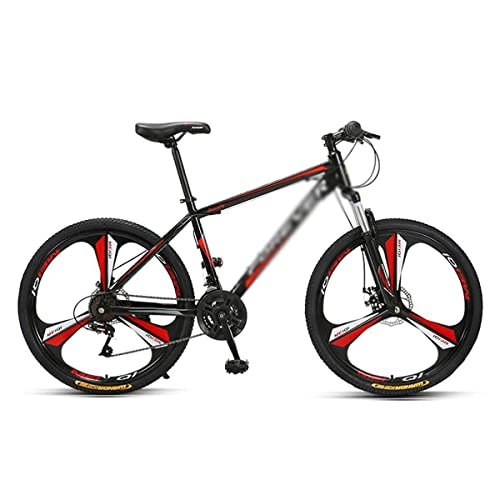 Mountain Bike : LZZB 26 inch Mountain Bikes 24 / 27 Speed Suspension Fork MTB High-Tensile Carbon Steel Frame Mountain Bicycle with Dual Disc Brake for Men and Women / Red / 27 Speed