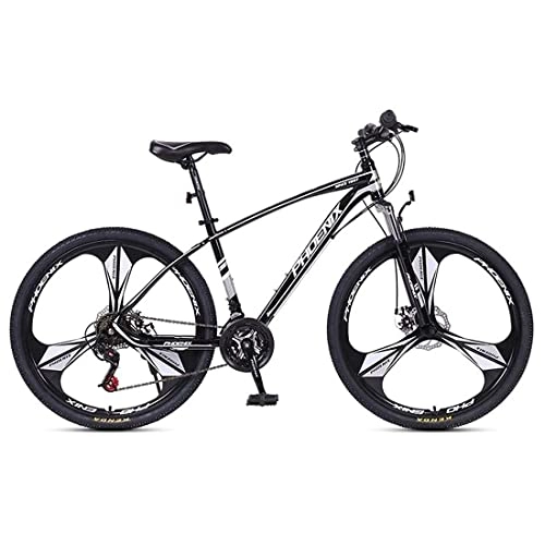 Mountain Bike : LZZB 27.5 Inches Wheels Mountain Bike Carbon Steel Frame 24 / 27 Speed Front and Rear Disc Brakes Bicycle Suitable for Men and Women Cycling Enthusiasts / Black / 27 Speed