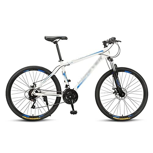 Mountain Bike : LZZB Adult Mountain Bike 26-Inch Wheels 24 / 27-Speed Shifter Dual Disc Brakes with Carbon Steel Frame / Blue / 24 Speed