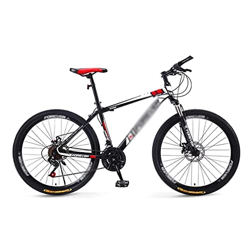 Mountain Bike : LZZB Mens Mountain Bike 27.5-Inch Wheels Carbon Steel Frame with Dual Disc Brake, Multiple Colors / Red / 21 Speed