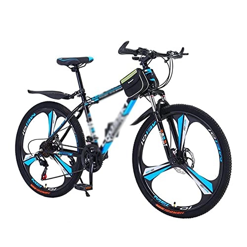 Mountain Bike : LZZB Mountain Bike 21 Speed Mountain Bicycle 26 Inches Wheels Dual Disc Brake Suspension Fork Bicycle Suitable for Men and Women Cycling Enthusiasts / Blue / 21 Speed