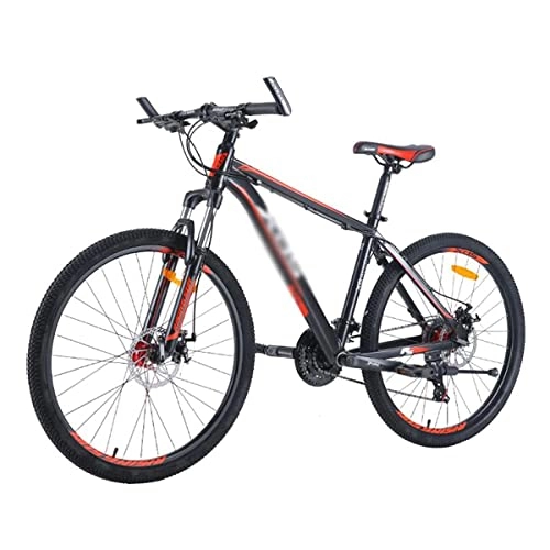 Mountain Bike : LZZB Mountain Bike 24 Speed Bicycle 26 Inches Mens MTB Disc Brakes with Aluminum Alloy Frame / BlackRed