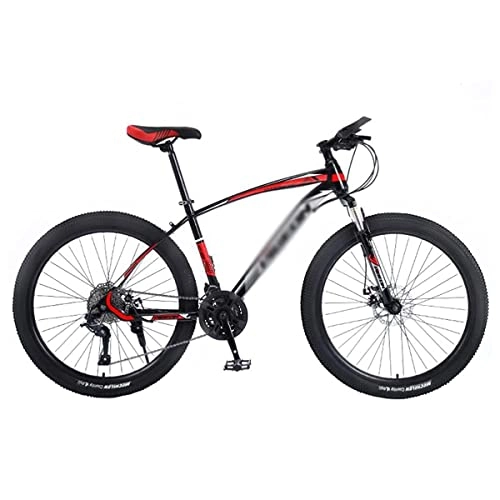 Mountain Bike : LZZB Mountain Bike 26 Inches 3 Spoke Wheels Dual Disc Brake Bike 21 / 24 / 27 Speed Gear System Suitable for Men and Women Cycling Enthusiasts / Red / 24 Speed