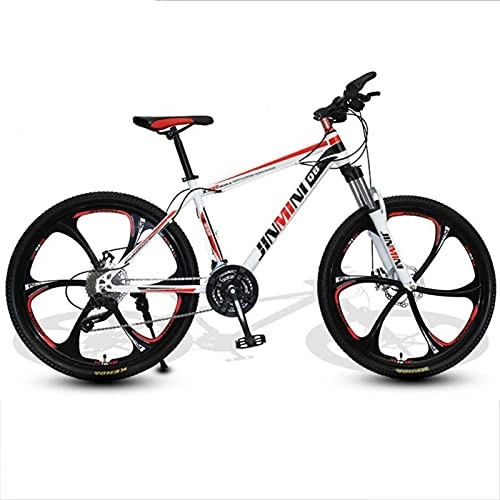 Mountain Bike : M-YN 26in Mountain Bike 21 / 24 / 27 Speed Bicycle Full Suspension MTB Bikes(Size:27 Speed, Color:White+Red)
