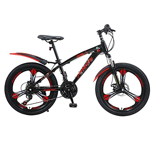 Mountain Bike : M-YN Mountain Bike For Kids Full Dual-Suspension, Featuring 15-Inch / Small Steel Frame And 21-Speed Drivetrain With 20-Inch Wheels(Color:black)