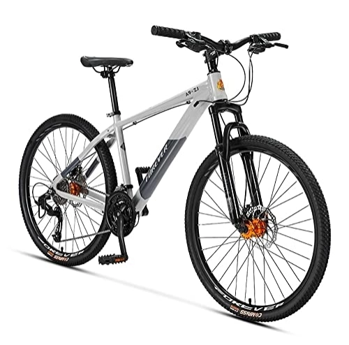 Mountain Bike : MDZZYQDS 26-inch Mountain Bike, 27 Speed Mountain Bicycle With Aluminum Alloy Frame Double Disc Brake, Front Suspension Anti-Slip Shock-Absorbing Men and Women's Outdoor Cycling Road Bike