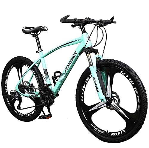 Mountain Bike : MDZZYQDS 26-inch Mountain Bike, Hardtail Mountain Bike High Carbon Steel Frame Double Disc Brake with front suspension adjustable seat, 24-speed Men and Women's Outdoor Cycling Road Bike